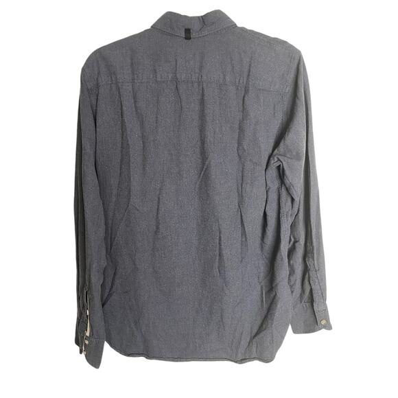 Rag & Bone Standard Issue Flannel Button Down Shirt Long Sleeve Blue Size Medium - Picture 4 of 8